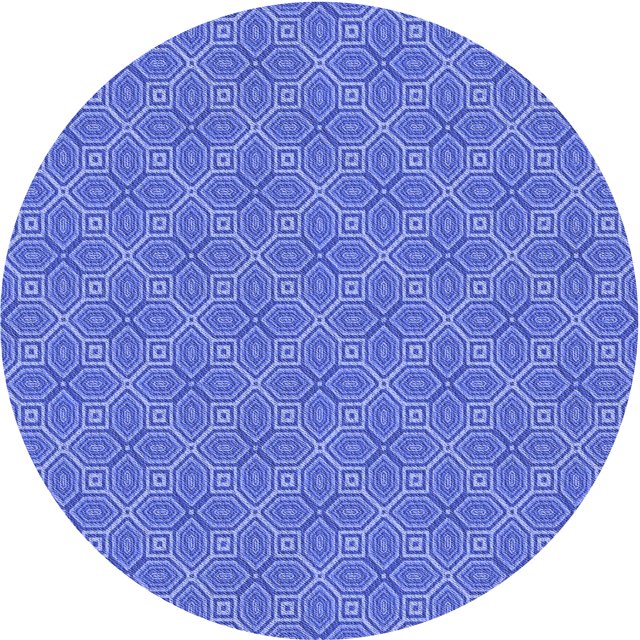 Ahgly Tapis Rond Lavable en Machine Intérieur Transitionnel Bleu Ciel, 6 Pieds Rond