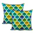 thumbnail image 3 of Joita Coussin Intérieur/extérieur Honolulu Waters - Tissu Polyester Vert (Ensemble de 3), 3 of 5