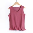 thumbnail image 2 of JDQJBZ Womens Sleeveless Sweater Vest Thermal Solid Color V Neck Warm Layering Undershirt Top, 2 of 4