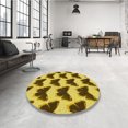 thumbnail image 4 of Ahgly Company Tapis d'Intérieur Rectangulaire Transitionnel Jaune Lavable à la Machine, 7 Pieds x 9 Pieds, 4 of 7