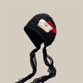 thumbnail image 5 of Chapeaux Bombardier de Noël siminseming pour Femmes, Chauds, Faits à la Main, Chapeaux Tricotés pour l'Automne et l'Hiver, Patchwork à la Mode, à Franges, Chapeaux en Laine Rouges, Vêtements, Chaussures et Accessoires, 5 of 5
