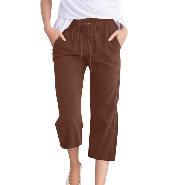 Women Fashion High Waisted Wide Leg Pants Drawstring Elastic Trousers Comfy Straight Leg Long Pants With Pockets Features
