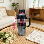 EGNMCR 900ml Drink Plastic Water BottleBPAFree Two-Way Drinking Jug With Straw Direct Sip Portable Proof For HomeOfficeOutdoor double water bottle