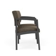 thumbnail image 4 of Lenox Steel Reception Waiting Room 2 Seats Chair / Charcoal Steel / Brown, 4 of 5