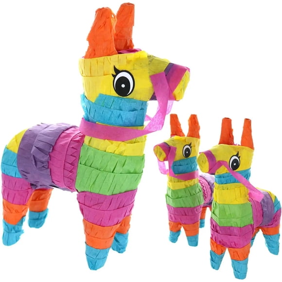 AKEGAMN Liquidation! Mini Pinata Mexicaine Donkey pour Anniversaire Mini Pinata Mexicaine Donkey pour Anniversaire, Petite Pinata pour Fête, Pinata Donkey 4X7 Pouces pour Enfants, Pinata Arc-en-Ciel pour Fête Mexicaine,