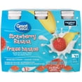 thumbnail image 1 of Great Value Strawberry Banana Drinkable Yogurt, 6x93ml, 1 of 5