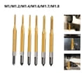 thumbnail image 4 of 1Pc High Speed Steel Straight Thread Tap Machine Right Hand Tap Drill M1 M1.2 M1.4 M1.6 M1.7 M1.8 Screw Machine Tap Hand Tools M1, 4 of 8
