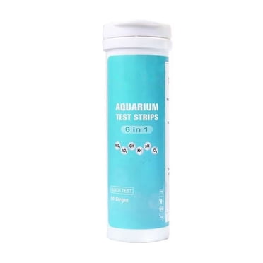 Bandes de Test d'Aquarium Portatives 6-en-1, Mesure Rapide et Précise, Trousse de Test pour Aquarium, Bassin de Poissons, Bandes de Test d'Eau 6 en 1