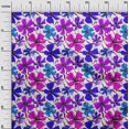 thumbnail image 3 of oneOone Viscose Chiffon Purple Fabric Floral Craft Projects Decor Fabric Printed By The Yard 42 Inch Wide, 3 of 4