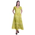 thumbnail image 1 of Moomaya Robe Longue Maxi pour Femmes à Manches Courtes, Robe Formelle/décontractée avec Poches P-TTG, 1 of 6