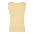 thumbnail image 5 of Hauts Grande Taille Crop Tops Femmes Col Carré Sans Manches Double Couche Débardeur Serré pour Femmes, 5 of 5