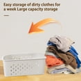 thumbnail image 4 of Dvkptbk Storage Basket Folding Dirty Clothes Basket Household Large Capacity Bathroom Storage Dirty Clothes Basket Multi-Layer Storage Basket with Handle Bathroom Accessories, 4 of 7
