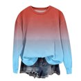 thumbnail image 2 of Milgrthf Chandails à Manches Longues pour Filles, Décontractés, Dégradé, Col Ras du Cou, Légers, Automne Hiver, Chandails à Enfiler, Bourgogne, 5 Ans, 2 of 6
