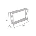 thumbnail image 4 of Safdie & Co. Console Table Dark Grey Wood 1 Shelf Black Metal, 4 of 4