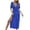 Blue, variant on Plebaso Womens Mesh Cover up Beachwear High Split Long Bikini Dress V Neck Lightweight Bathing Suit Coverup