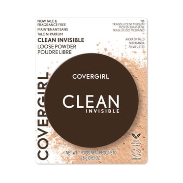 COVERGIRL Clean Invisible Loose Powder, 100% Natural Origin Pigments & Only 15 Essential Non-Clogging Ingredients, Lightweight, Breathable Formula