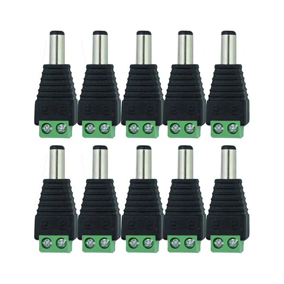 10PCS male DC Power plug 5.5 x 2.1MM 12V 24V Adapter Connector Plug CCTV 5.5x2.1
