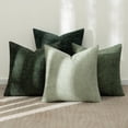 thumbnail image 4 of Lomyolo Set of 4 Chenille Pillow Covers - 18x18 Inch Soft Farmhouse Decor for Couch, Sofa, Bedroom Spring Summer Farmhouse Accent Boho Cushions Decor, 4 of 6
