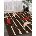 thumbnail image 3 of Ahgly Tapis Rectangulaire Lavable en Machine Intérieur Transitionnel Noir Brun, 8 Pieds x 12 Pieds, 3 of 7