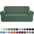 thumbnail image 1 of CHOK 2024 1-Piece Checks Stretch Sofa Cover Slipcover Couch Cover  Chair  Light Gray, 1 of 6