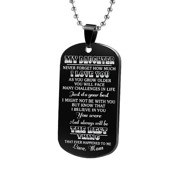 LSLJS Stainless Steel Jewelry for My Son's Military Necklace Stainless Steel Lettering Gift, Gifts for Mom Wife Girlfriend on Anniversary Mothers Day Valentines Day Christmas Birthday Gifts