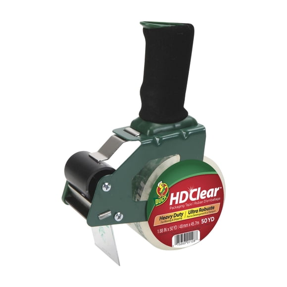 Duck Brand 2" Tape Gun Dispenser with HD Clear Packing Tape