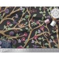 thumbnail image 2 of Soimoi Satin Silk Fabric Dry Tree,Leaves & Flower Panel Printed Fabric 1 Yard 42 Inch Wide, 2 of 3