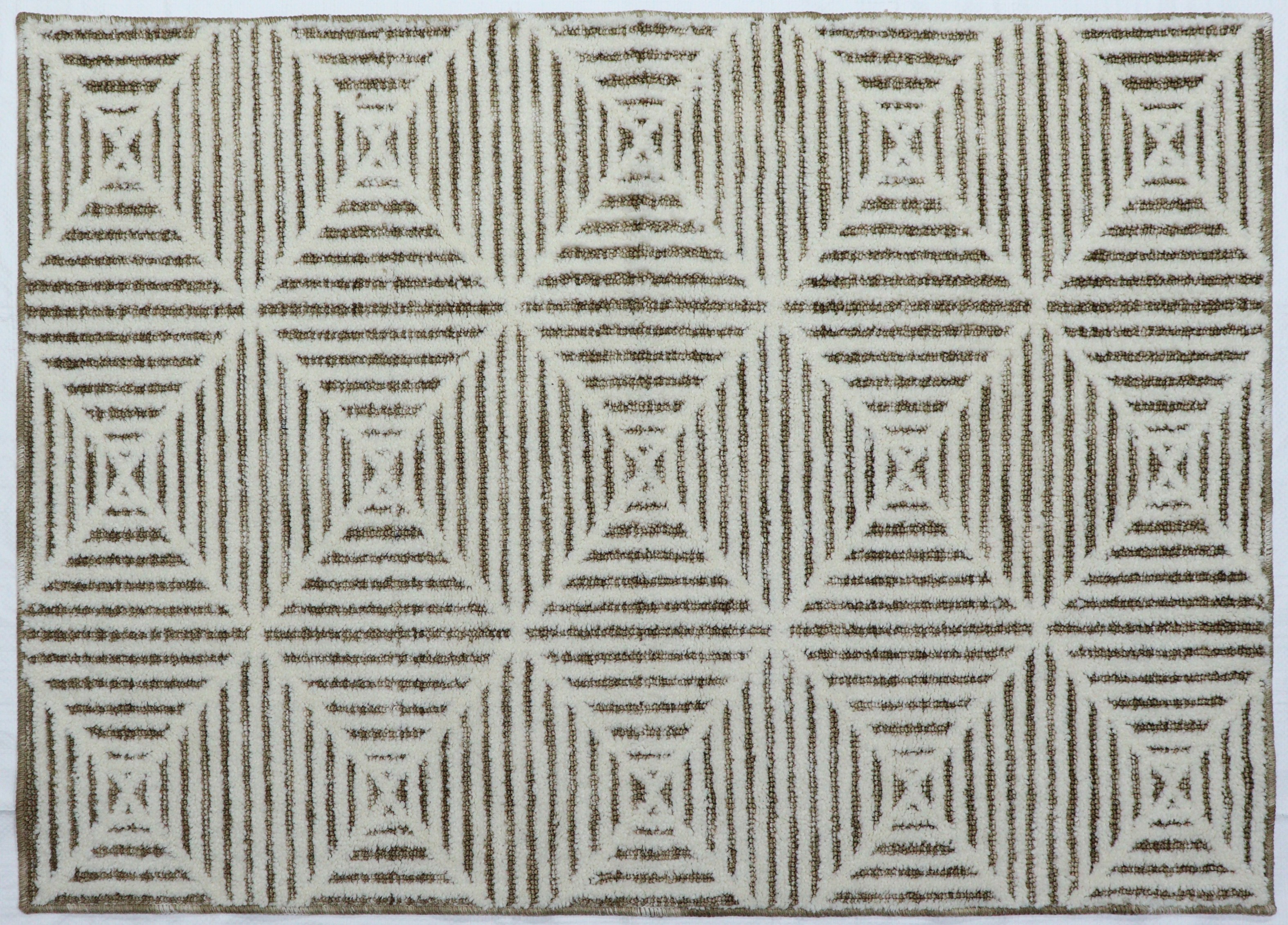 Tapis géométrique tribal crème et marron Home Decor Inc. – 76 cm x 10,5 cm, doux et résistant