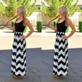 thumbnail image 1 of Tenue d'Été Tendance Sans Manches pour Mère et Fille, Robe Maxi Bohème à Rayures, Montage, 1 of 4