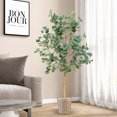 thumbnail image 3 of Costway 5.5FT Artificial Tree Fake Eucalyptus Tree for Living Room Office Home Decor, 3 of 10