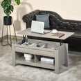 thumbnail image 2 of HOMCOM Lift Top Coffee Table with Hidden Storage and Open Shelves, 2 of 10