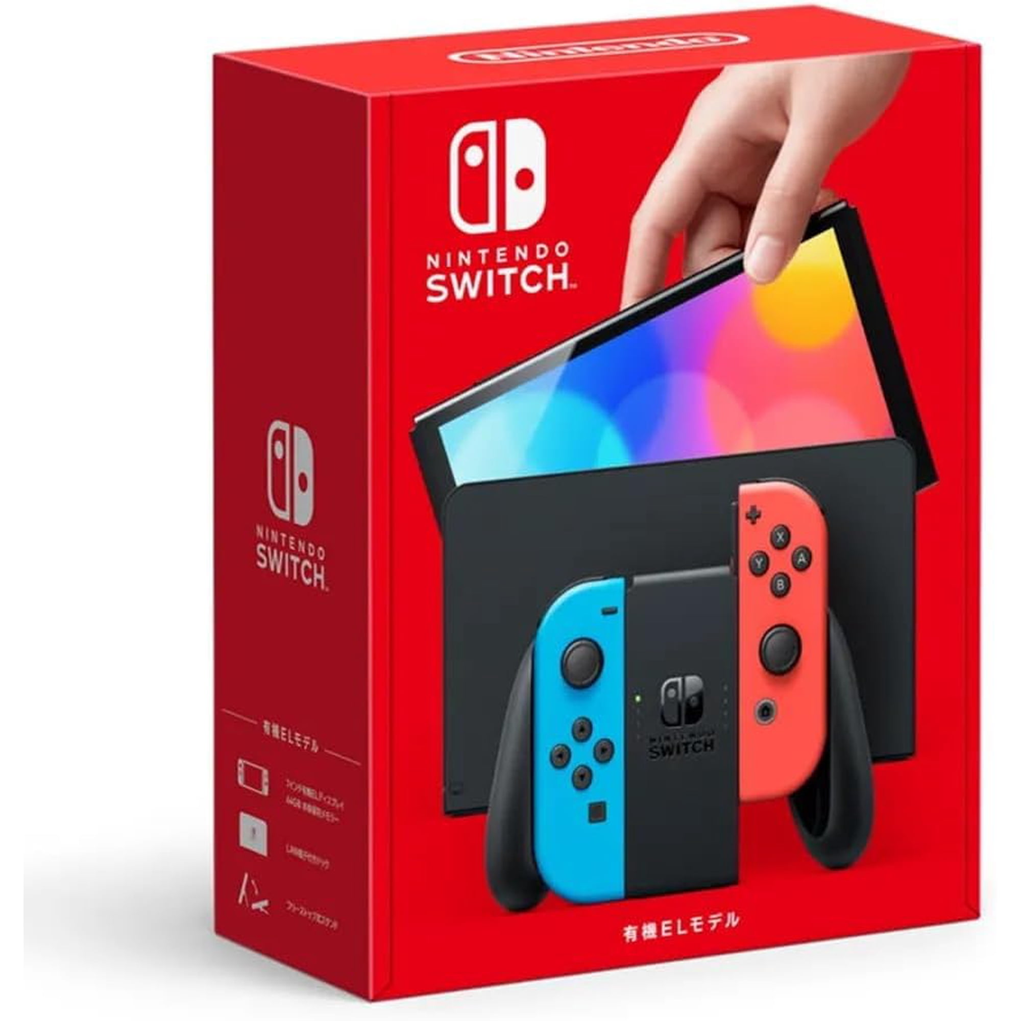 Nintendo Switch Console - OLED Model with Neon Blue and Red Joy