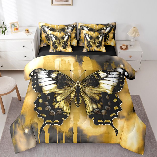 YST Chic Butterfly 7-Piece Bed in a Bag, Full Size