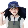 thumbnail image 1 of relayinert Sun Protection Fisherman Hat Trendy Protection For Summer Hiking And Outdoor Activities Hat Summer Navy blue, 1 of 6