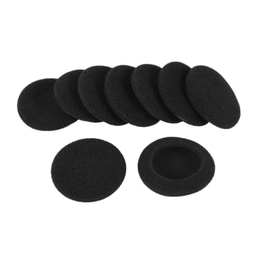 Unique Bargains Sponge 6cm OD Headset Headphone Cap Ear Pads Cover Replacement Black 10pcs