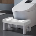 thumbnail image 4 of Yeciiwht Toilet Stool Squatting Poop Stool Bathroom Squatty Potty Step Stool, Toilet Assistance Step Stool Fits All Toilets Detachable Stackable Stool, 4 of 7