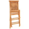 thumbnail image 3 of vidaXL 3 Piece Bistro Set with Light Blue Cushions Solid Teak Wood, 3 of 5