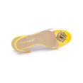 thumbnail image 4 of BLISSFUL STEP Chaussures pour Femmes Talons Compensés Transparents à Strass Bout Ouvert Slingback Chaussures Transparentes Jaune 6, 4 of 8