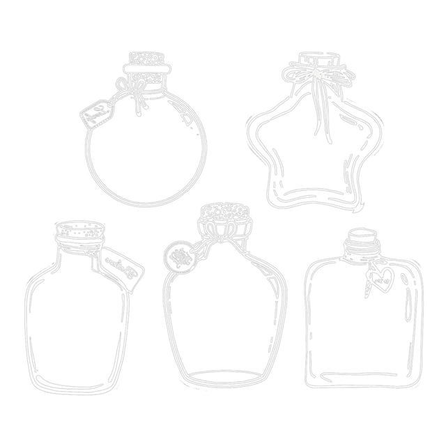Trendy Tool Kit for Home, 20PC Large Size Bookmark Flower Page Clips Bookmarks Children Handmade DIY Transparent Flower Page Glass Bottle Wishing Bottle Sticker