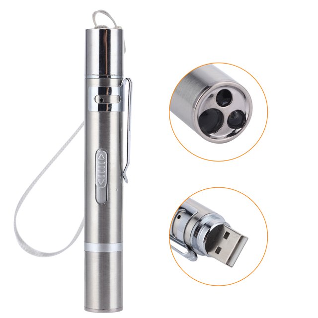 Lampe de Poche, 1,5 Cm DIA 4 Modèles de Stylo Chasse-Chat Portable en Alliage d'Aluminium pour Animaux de Compagnie
