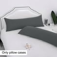 thumbnail image 4 of PiccoCasa 2Pcs Body Pillowcases Microfiber Pillow Covers, Standard Grey, 4 of 9