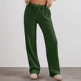 thumbnail image 2 of Womens Joggers Women's High Waist Casual Drawstring Pants Basic Solid Color Trousers for Daily Wear Comfortable Pants for Spring Fall Winter Season Size L, 2 of 5