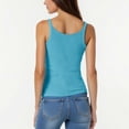 thumbnail image 4 of Yuyuzo Camisoles Grande Taille pour Femmes en Tricot Côtelé Sans Manches Courts Col Rond Coupe Ajustée Doux Couche de Base Camis T-Shirts, 4 of 5