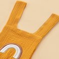thumbnail image 4 of MesaSe Baby Summer Ruffle Romper  Sleeveless Elastic Waist Rainbow Embroidery Strap Bodysuit, 4 of 6