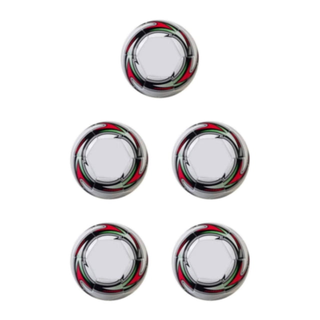 Maytalsory Football Training Soccer Ball PU Leather Waterproof Competitive Game Teamwork Soccer Ball For Kids White 5Set
