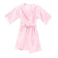 thumbnail image 2 of MIASHUI Peignoirs de Pyjama pour Enfants, Garçons et Filles Tout-Petits, Peignoir à Capuche en Satin de Soie, Nuisette, Vêtement de Nuit, Rose, 8-9 Ans, 2 of 7