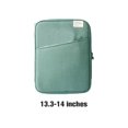thumbnail image 2 of maskred Tablet Sleeve Bag Shockproof Pouch Multi Pockets Simple Style Notebook Storage Case Charging Cable Organizer Office Green 13.3-14inch, 2 of 6