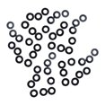 thumbnail image 1 of S SERENABLE 50 Pcs Illets de Badminton Rondelles en Nylon Universelles Portables pour Double Trous de Ficelle Réparation Fil Garde-illets Anneaux Noir, 1 of 9