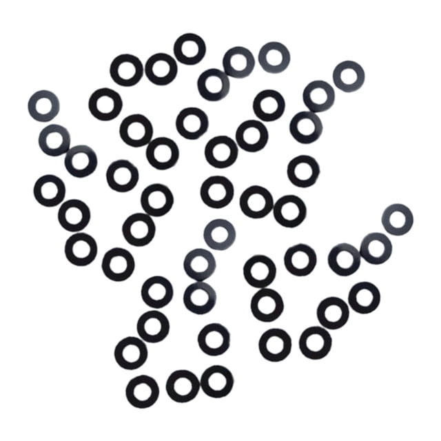 S SERENABLE 50 Pcs Illets de Badminton Rondelles en Nylon Universelles Portables pour Double Trous de Ficelle Réparation Fil Garde-illets Anneaux Noir