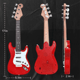 thumbnail image 4 of 17In Guitar Toy for Kids,4 Strings Electric Guitar Musical Instruments for Children,Portable Electronic Instrument Toy,A, 4 of 7